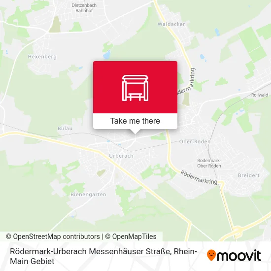 Карта Rödermark-Urberach Messenhäuser Straße