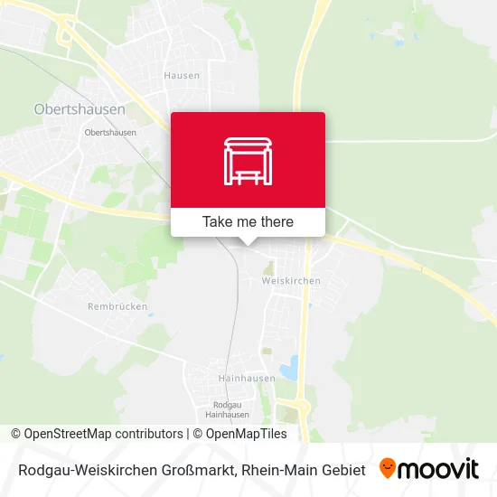 Карта Rodgau-Weiskirchen Großmarkt