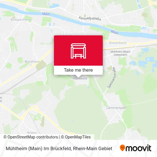 Карта Mühlheim (Main) Im Brückfeld