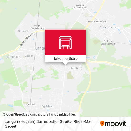 Карта Langen (Hessen) Darmstädter Straße