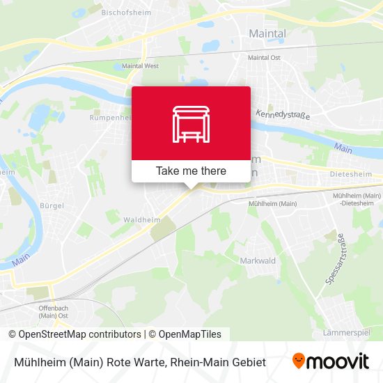 Mühlheim (Main) Rote Warte map