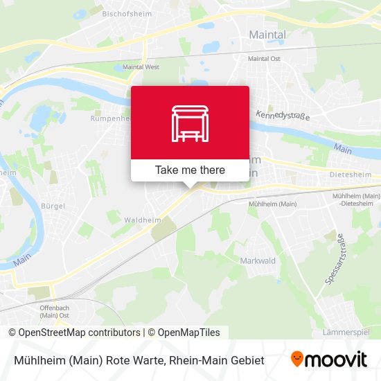 Карта Mühlheim (Main) Rote Warte