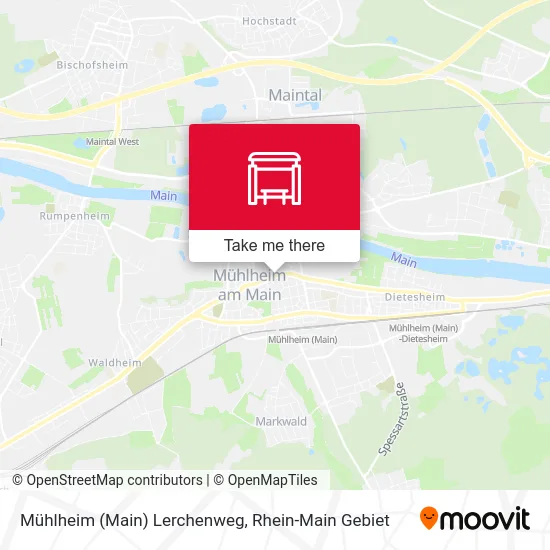 Карта Mühlheim (Main) Lerchenweg