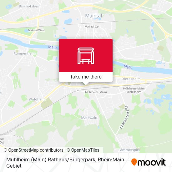 Mühlheim (Main) Rathaus / Bürgerpark map