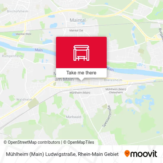 Карта Mühlheim (Main) Ludwigstraße