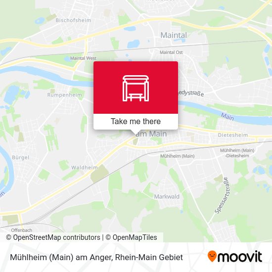 Карта Mühlheim (Main) am Anger