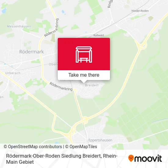 Карта Rödermark-Ober-Roden Siedlung Breidert