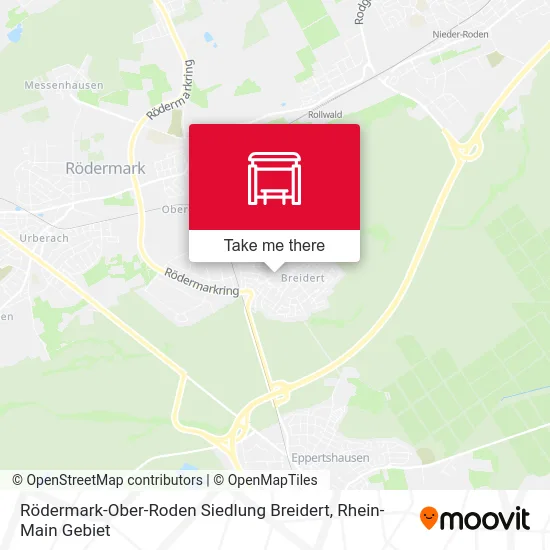 Карта Rödermark-Ober-Roden Siedlung Breidert