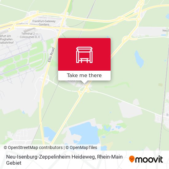 Neu-Isenburg-Zeppelinheim Heideweg map