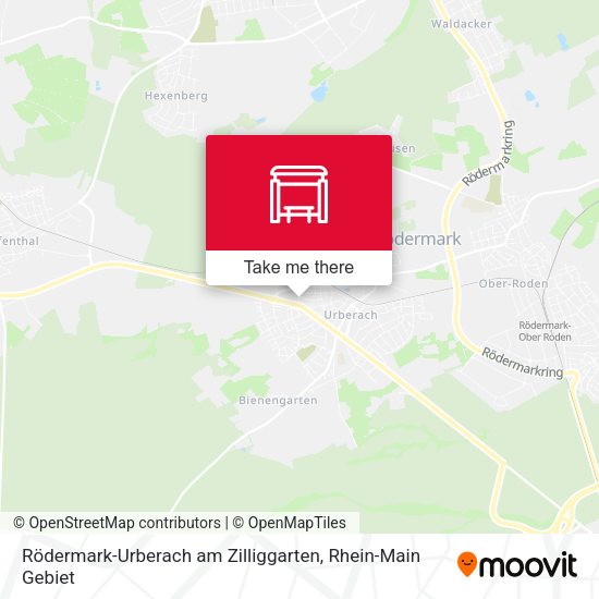 Карта Rödermark-Urberach am Zilliggarten