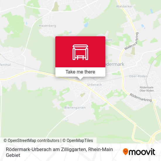 Карта Rödermark-Urberach am Zilliggarten