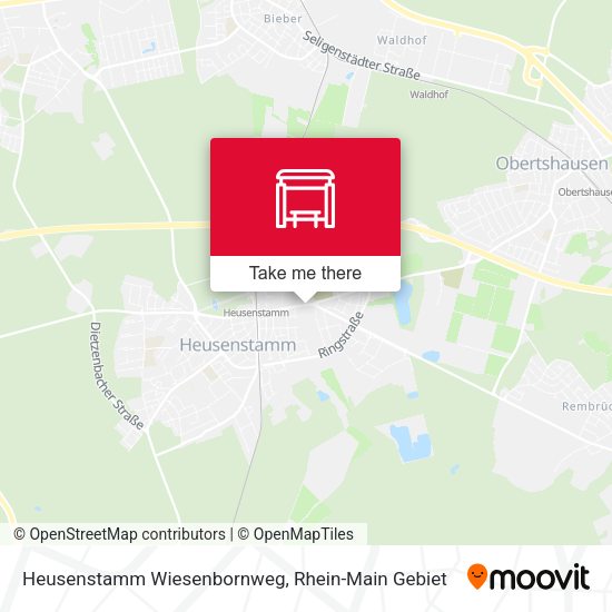 Heusenstamm Wiesenbornweg map