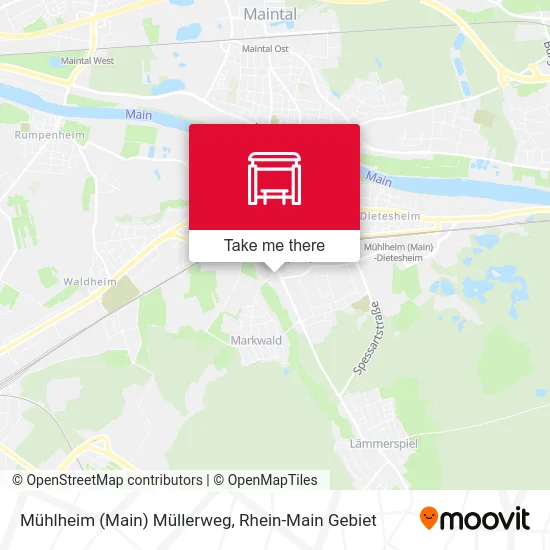 Карта Mühlheim (Main) Müllerweg