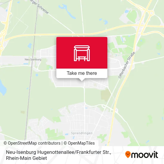 Карта Neu-Isenburg Hugenottenallee / Frankfurter Str.