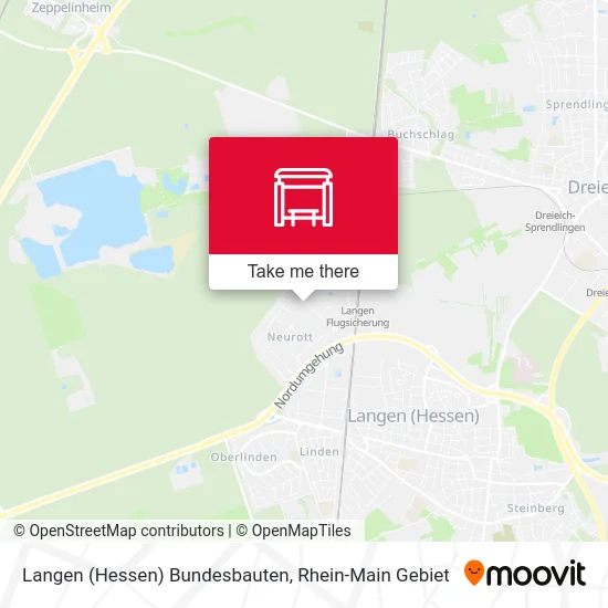 Карта Langen (Hessen) Bundesbauten