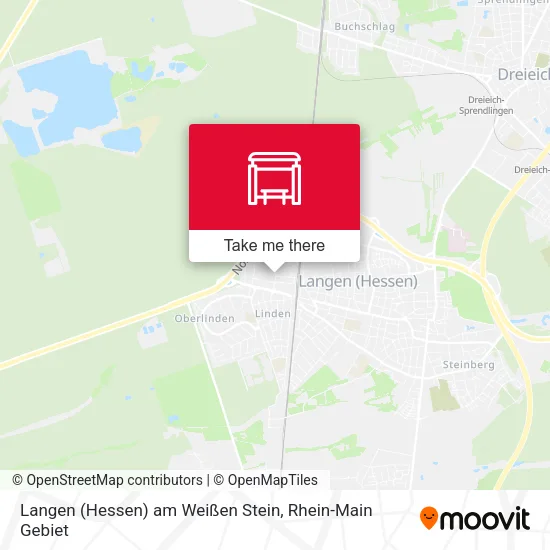 Карта Langen (Hessen) am Weißen Stein