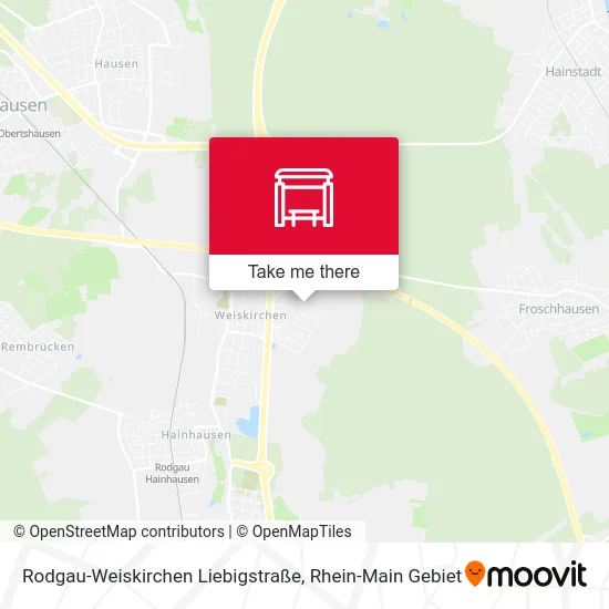 Карта Rodgau-Weiskirchen Liebigstraße