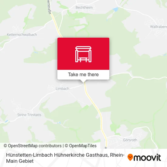 Карта Hünstetten-Limbach Hühnerkirche Gasthaus