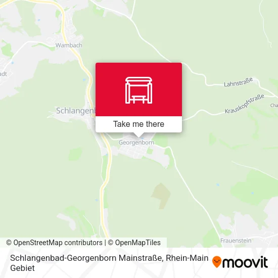 Карта Schlangenbad-Georgenborn Mainstraße