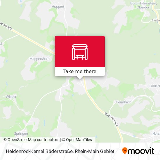 Heidenrod-Kemel Bäderstraße map