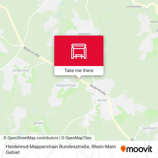 Карта Heidenrod-Mappershain Bundesstraße
