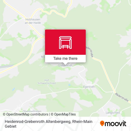 Heidenrod-Grebenroth Altenbergweg map