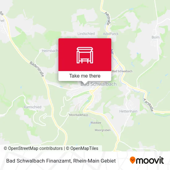 Карта Bad Schwalbach Finanzamt