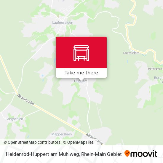 Heidenrod-Huppert am Mühlweg map