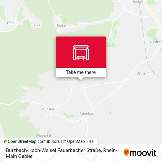 Карта Butzbach-Hoch-Weisel Fauerbacher Straße