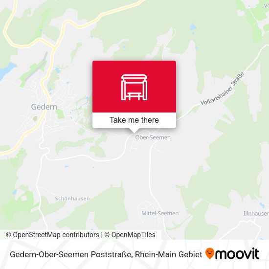 Gedern-Ober-Seemen Poststraße map