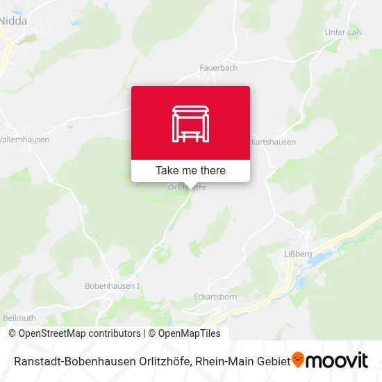 Ranstadt-Bobenhausen Orlitzhöfe map