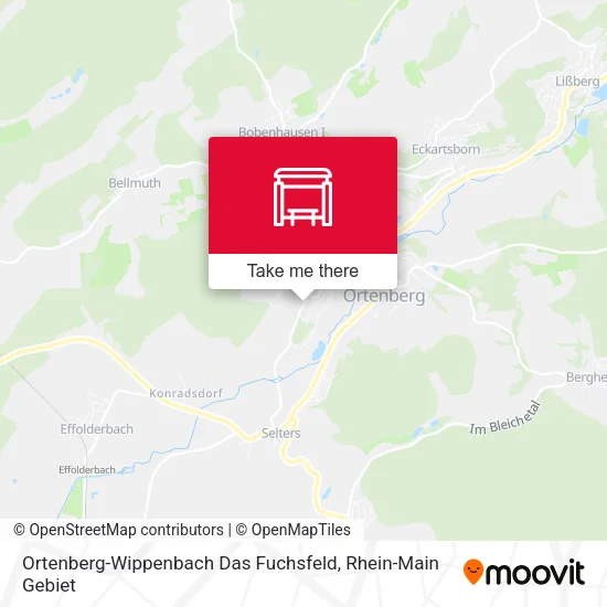 Карта Ortenberg-Wippenbach Das Fuchsfeld