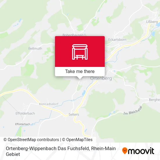 Карта Ortenberg-Wippenbach Das Fuchsfeld