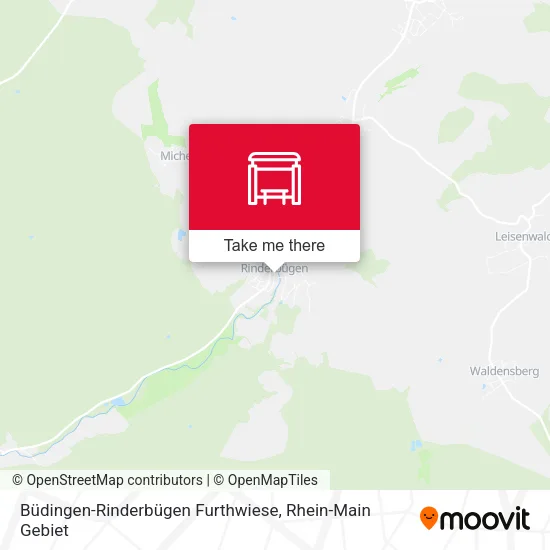 Карта Büdingen-Rinderbügen Furthwiese