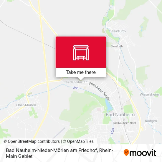 Карта Bad Nauheim-Nieder-Mörlen am Friedhof