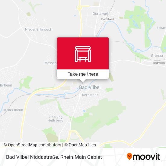 Карта Bad Vilbel Niddastraße