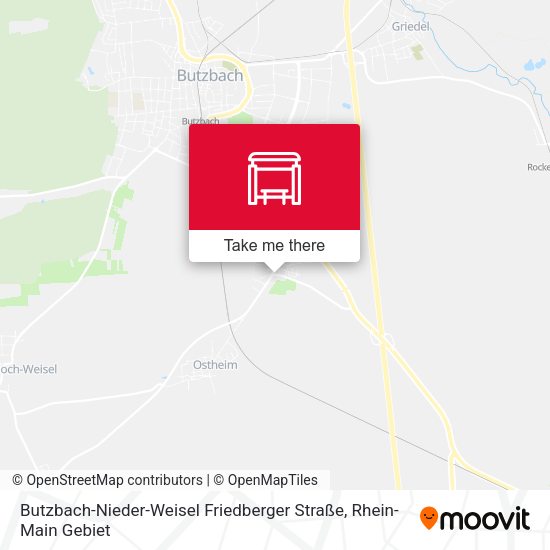 Butzbach-Nieder-Weisel Friedberger Straße map