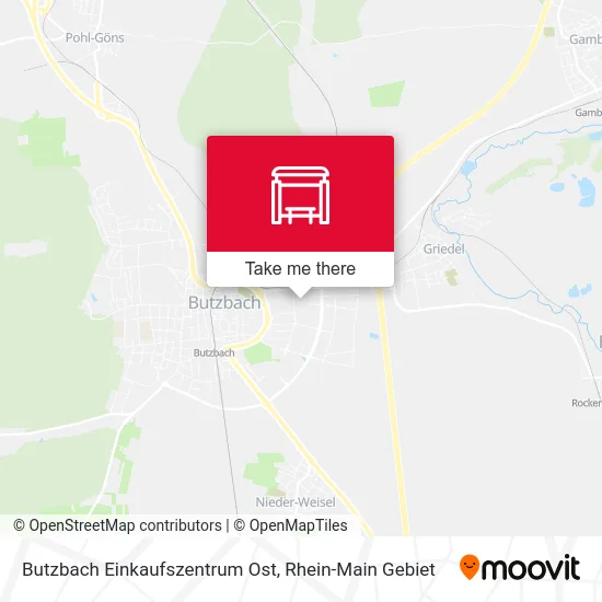 Карта Butzbach Einkaufszentrum Ost