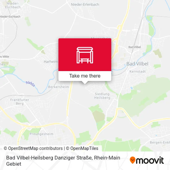 Карта Bad Vilbel-Heilsberg Danziger Straße