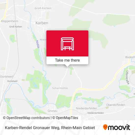 Карта Karben-Rendel Gronauer Weg