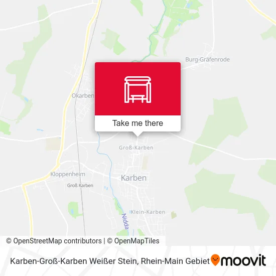 Карта Karben-Groß-Karben Weißer Stein