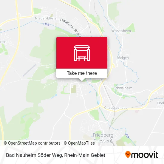 Карта Bad Nauheim Söder Weg