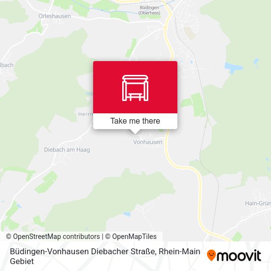 Büdingen-Vonhausen Diebacher Straße map