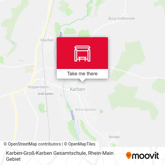 Карта Karben-Groß-Karben Gesamtschule