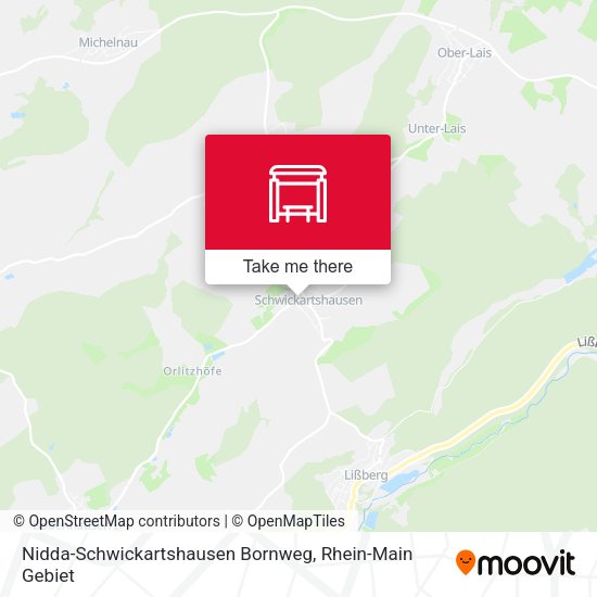 Nidda-Schwickartshausen Bornweg map