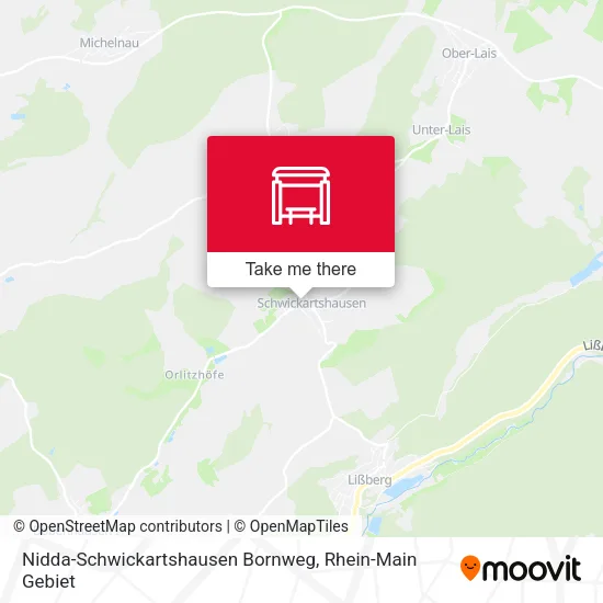 Карта Nidda-Schwickartshausen Bornweg