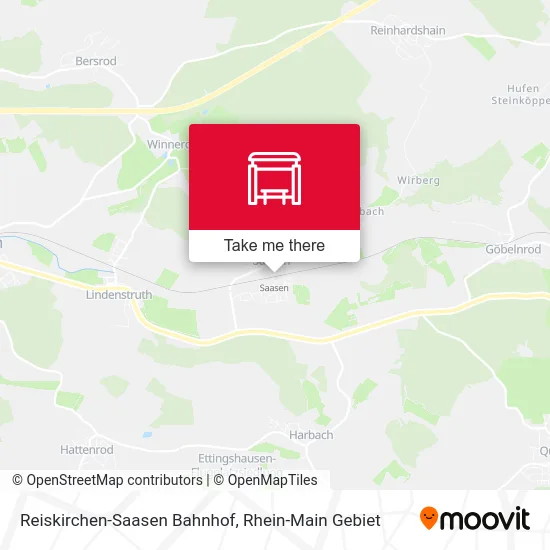 Карта Reiskirchen-Saasen Bahnhof