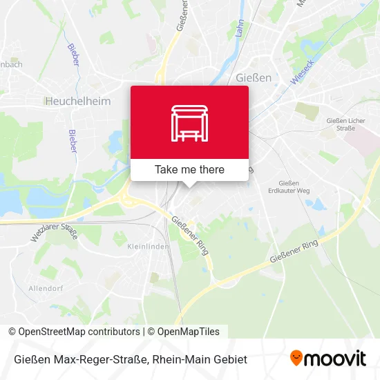 Карта Gießen Max-Reger-Straße