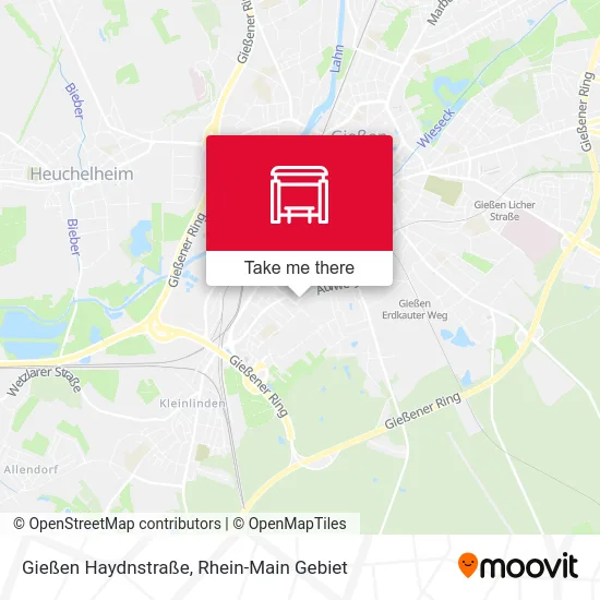 Карта Gießen Haydnstraße