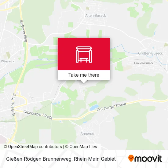 Карта Gießen-Rödgen Brunnenweg
